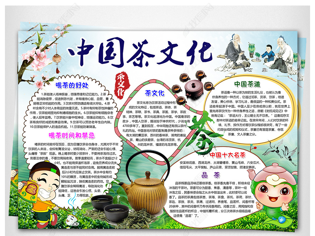 有关茶文化的手抄报(茶的文化手抄报 小学生) 第2张